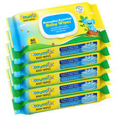 MUMta Baby Cleaning Wipes with Aloe Vera & Vitamin E | 80S – Pack of 5 (400 Wipes)