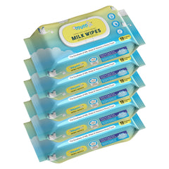 MUMta Milk Wipes | Gentle Baby Wet Wipes | Alcohol-Free