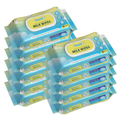 MUMta Milk Wipes | Gentle Baby Wet Wipes | Alcohol-Free