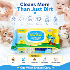 MUMta Baby Wet Wipes Mega Pack with Aloe Vera & Vitamin E | 80S – Pack of 12 (960 Wipes)