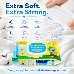 MUMta Baby Wet Wipes Mega Pack with Aloe Vera & Vitamin E | 80S – Pack of 12 (960 Wipes)