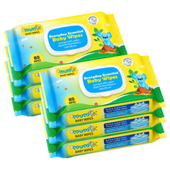 MUMta Baby Wipes with Aloe Vera & Vitamin E | 80s – Value Pack of 6 (480 Wipes)