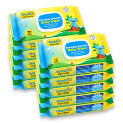 MUMta Baby Wet Wipes with Aloe Vera & Vitamin E | 72s - Bulk Pack of 10 (720 Wipes)
