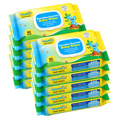 MUMta Baby Wipes Bulk Pack with Aloe Vera & Vitamin E | 80s – Pack of 10 (800 Wipes)