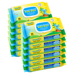 MUMta Baby Wet Wipes Mega Pack with Aloe Vera & Vitamin E | 80S – Pack of 12 (960 Wipes)