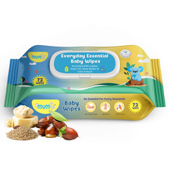 MUMta Everyday Essential Wipes 72's | Gentle Baby Wet Wipes | Alcohol-Free